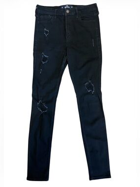 Hollister Black Distressed High-Rise Super Skinny